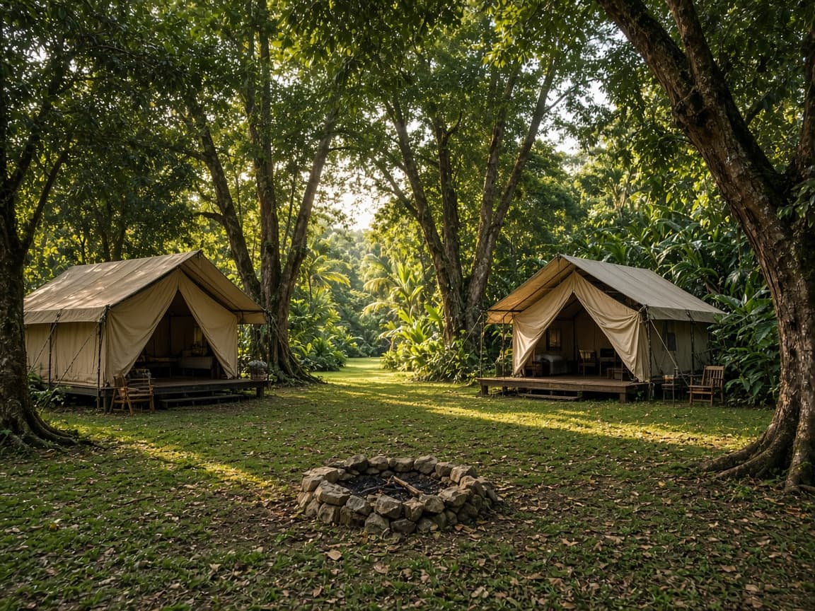 Garden campsite